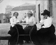 The philanthropic Cone sisters  Claribel, left, and Etta, right, with Gertrude Stein  gave Baltimore Art Museum major collection of modern works.    Courtesy of Cone Archives